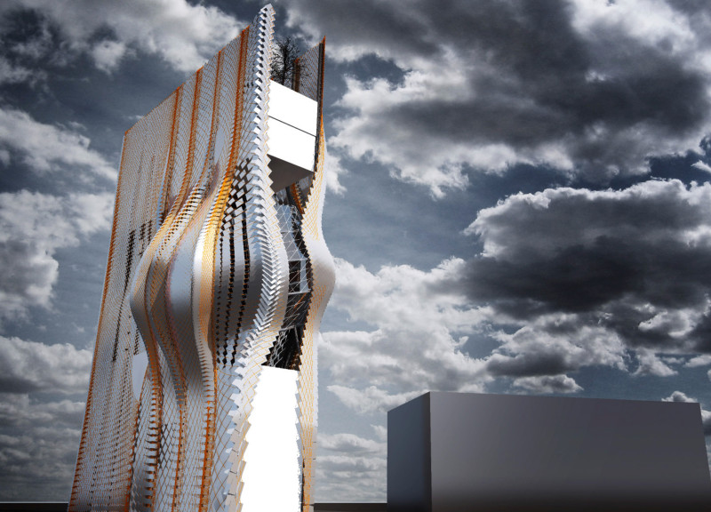 Flowing Form and Transparency Enhanced by Glass and Composite Materials in A Multi-Use Educational Space  