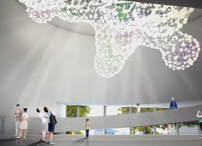 Charred Wood and Glass Façade Enhancing Community Connectivity in Urban Museum Space