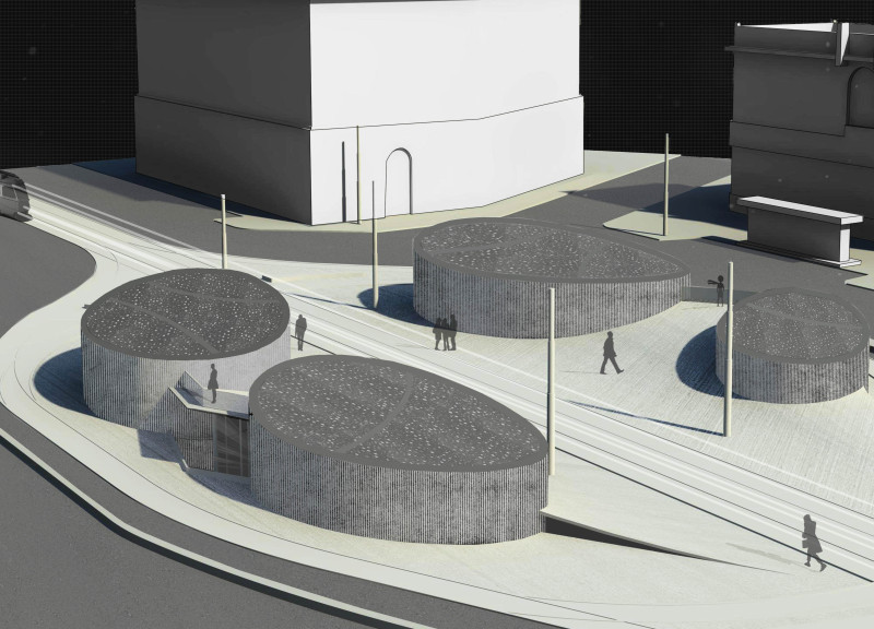 Translucent Concrete Waves Shaping Multifunctional Community Space  