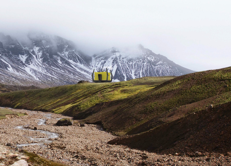 Charred Wooden Shingles and Cross-Laminated Timber Shelters for Remote Trekking Refuge