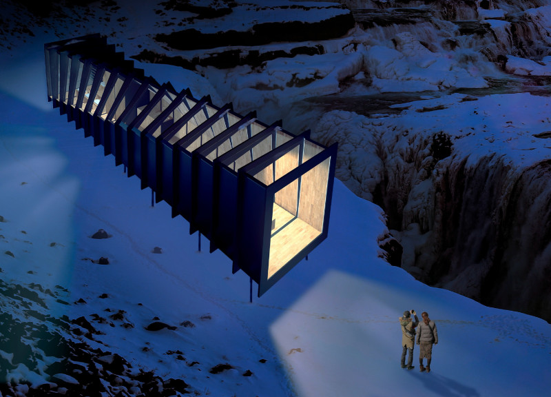 Carbon Fiber Ribs and Glass Facades Shaping Flexible Living Modules in Iceland