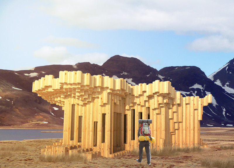Charred Wooden Shingles and Honeycomb Structure Enhance Sustainable Retreat Amidst Mountain Peaks