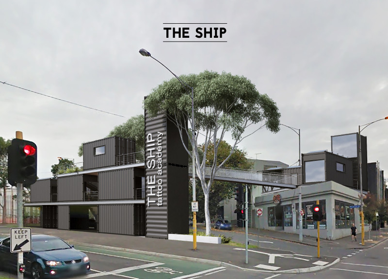 Shipping Container Structure Embracing Reclaimed Timber and Green Roofs for Community Learning