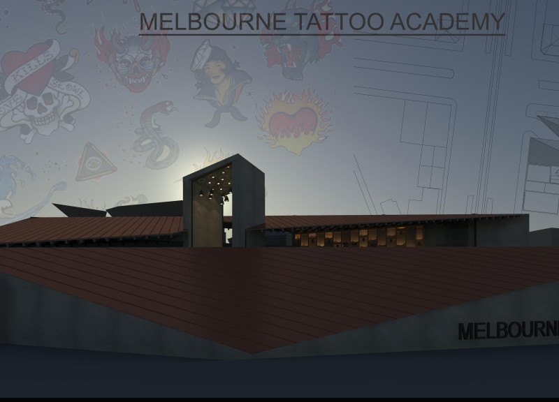 Corten Steel Facades and Angular Forms Create A Dynamic Tattoo Community Space
