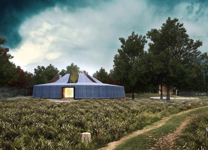 Terracotta-Clad Wellness Retreat Embracing Nature with Hydrotherapy Features