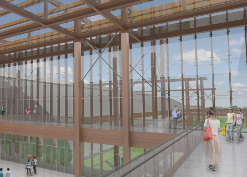 Cross-Laminated Timber and Natural Ventilation Define A Community-Focused Convention Space  
