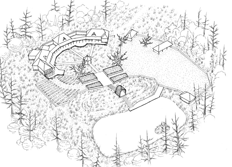 Straw Clay Construction With Organic Landscapes in a Sustainable Wellness Retreat  