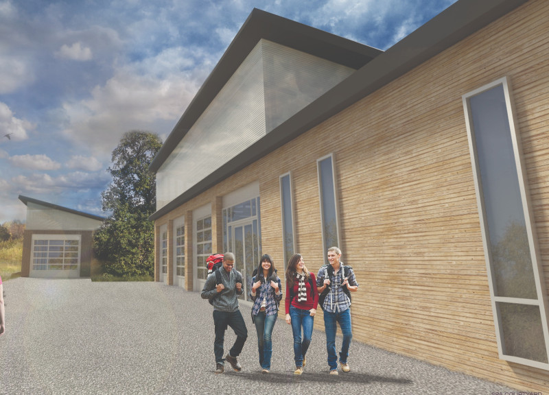Residential building featuring cross-laminated timber panels and charred wood shingles in a sustainable design approach
