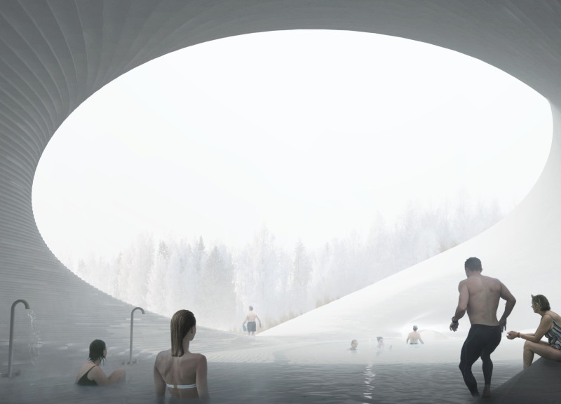 Curvilinear Forms Crafted From Local Clay and Stone in a Nature-Inspired Wellness Retreat