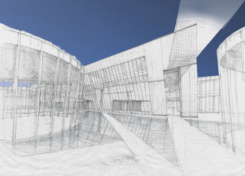Reflective Glass Facades and Charred Wood Shingles Define A Dynamic Community Exhibition Center