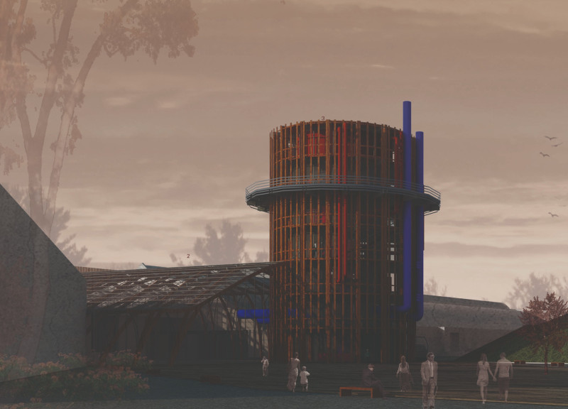 Geothermal-Powered Community Hub Featuring Modular Timber Construction and Expansive Glass Facades  
