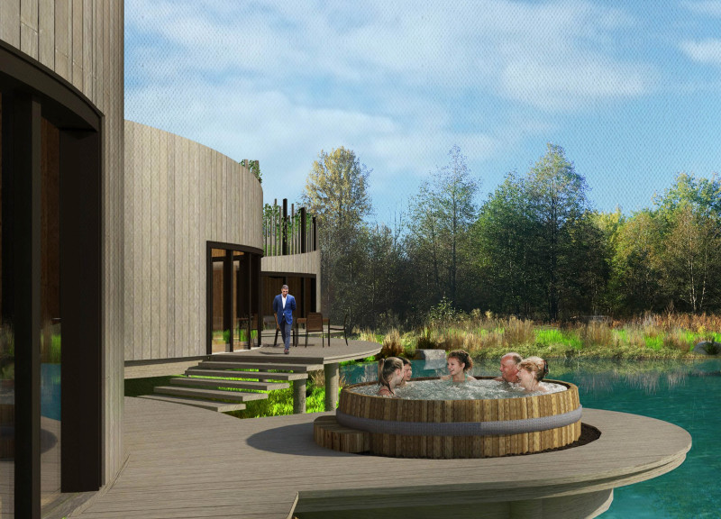 Circular Retreat Featuring Eco-Friendly Straw Insulation and Timber Cladding  