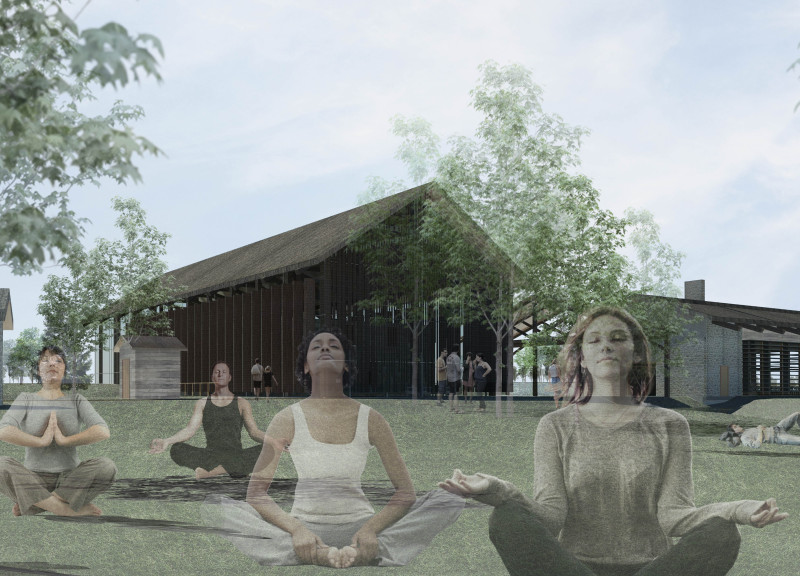 Charred Timber Shingles and Earth Integration in a Sustainable Community Habitat