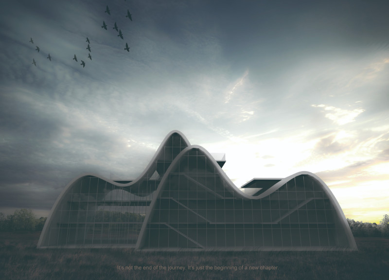 Curvilinear Forms and Light-Infused Spaces Enhanced by Glass Walls and Local Timber Features in a Meditation Retreat