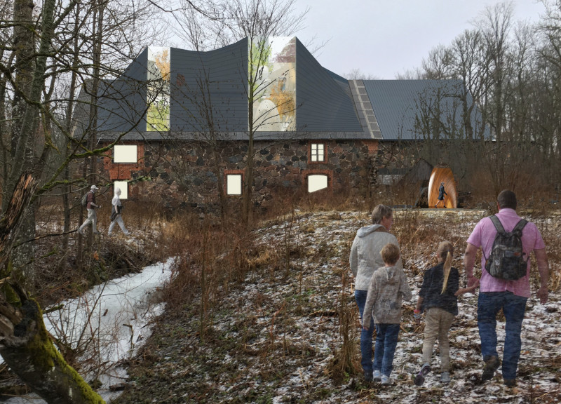 Charred Wooden Shingles and Natural Stone Create a Community Hub with Flexible Spaces  