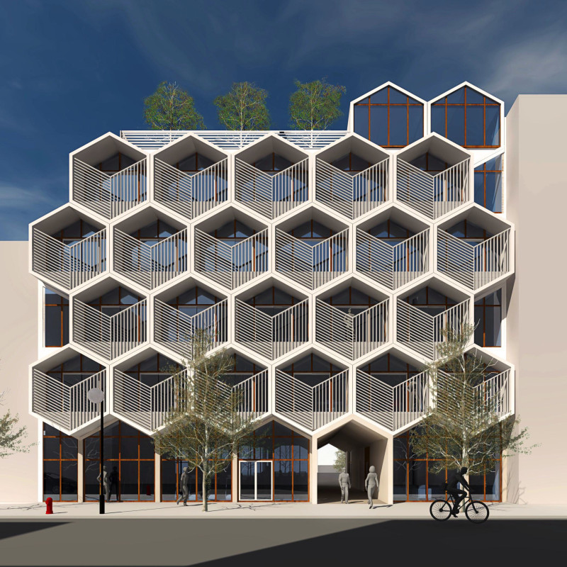 Hexagonal Living Spaces Crafted from Cross-Laminated Timber and Charred Wooden Shingles