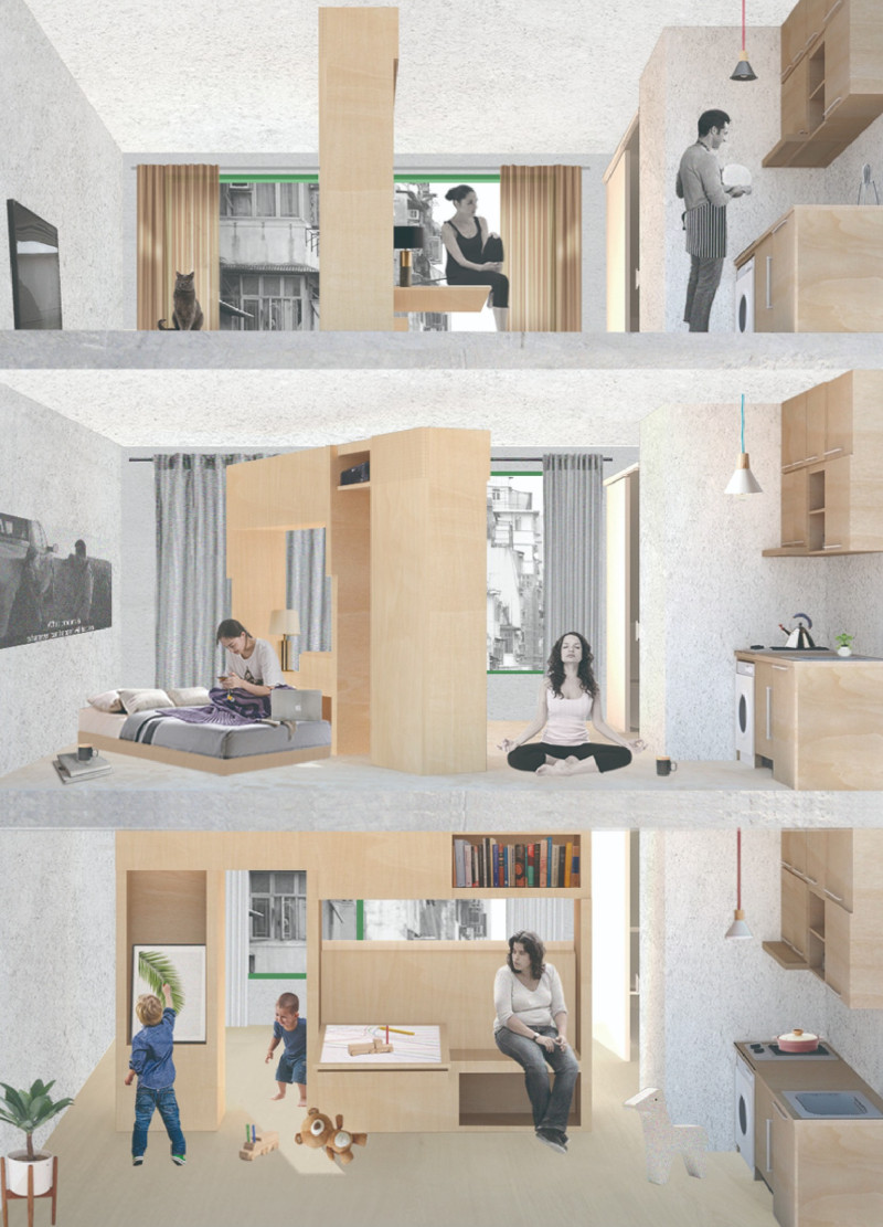Transformable Living Spaces Enveloped in Plywood and Natural Light