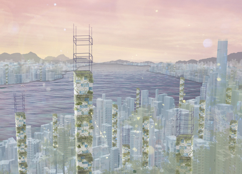 Vertical Living Spaces Enhanced With Green Infrastructure and Composite Materials  