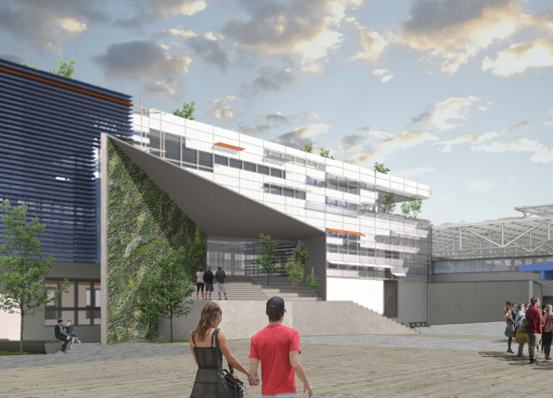Embracing Sound Waves Through Charred Wooden Shingles and Transparent Facades for a Vibrant Community Hub