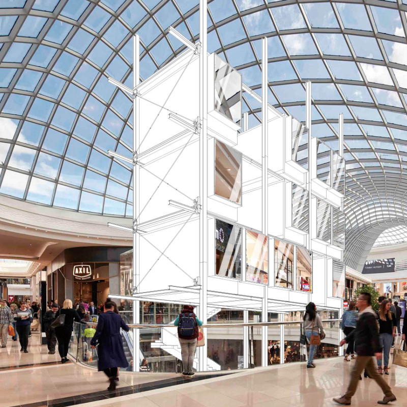 Pixelated Living Spaces Enhanced by Steel Framework and Natural Light in Urban Context