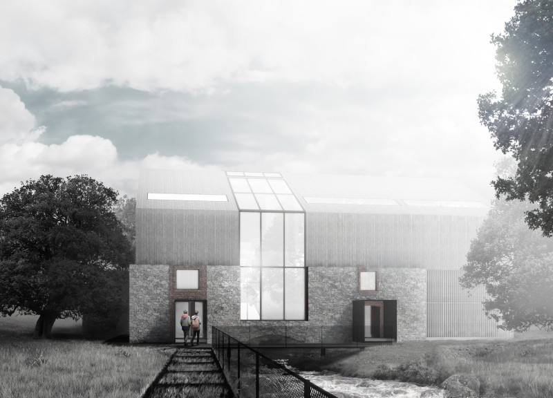 Translucent Walkways and Stone Facades Enhance a Tranquil Retreat in Latvia