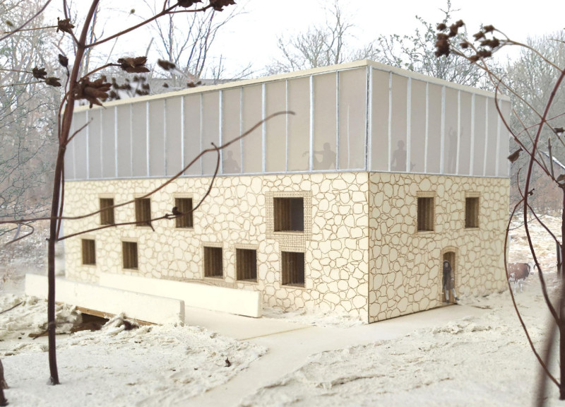 Charred Wooden Shingles and Cross-Laminated Timber Environments for Mindful Retreats  