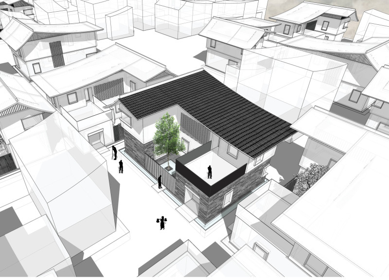 Charred Wooden Shingles and Cross-Laminated Timber Panels Define a Versatile Community Hub