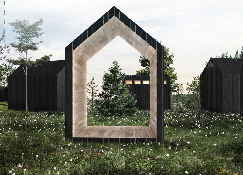 Charred Wooden Shingles and Natural Wood Create a Rustic Retreat in the Wilderness