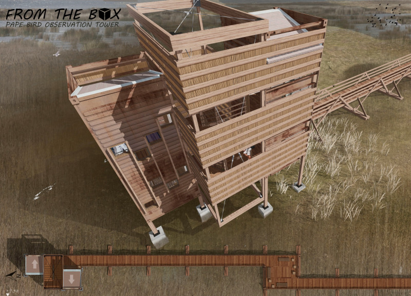 Corten Steel and Reed Cladding Elevate Sustainable Bird Observation in Latvia