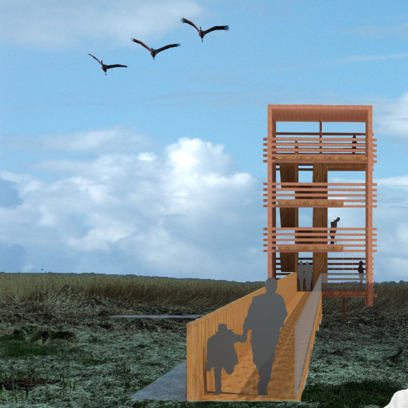 Corten Steel Structure Elevates Birdwatching Experience Within Natural Park  