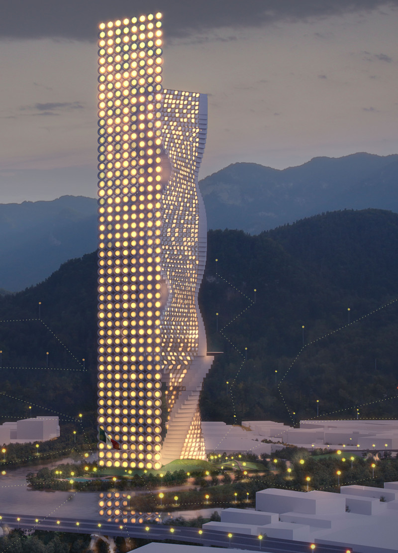 Graphene-Infused Facade and Urban Orchard Design in a Multifunctional Community Space