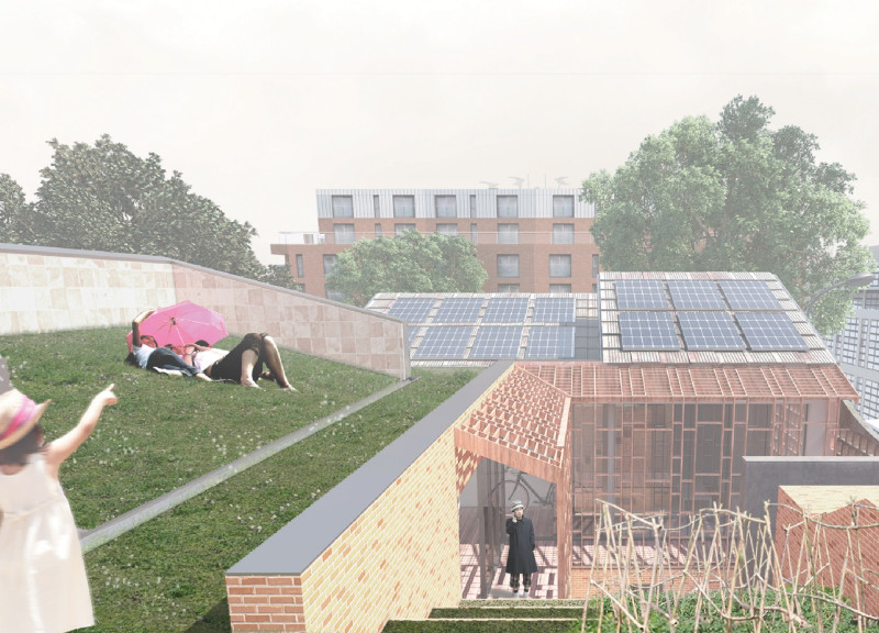 Charred Wooden Shingles and Timber Framework in Community-Centered Collective Housing  