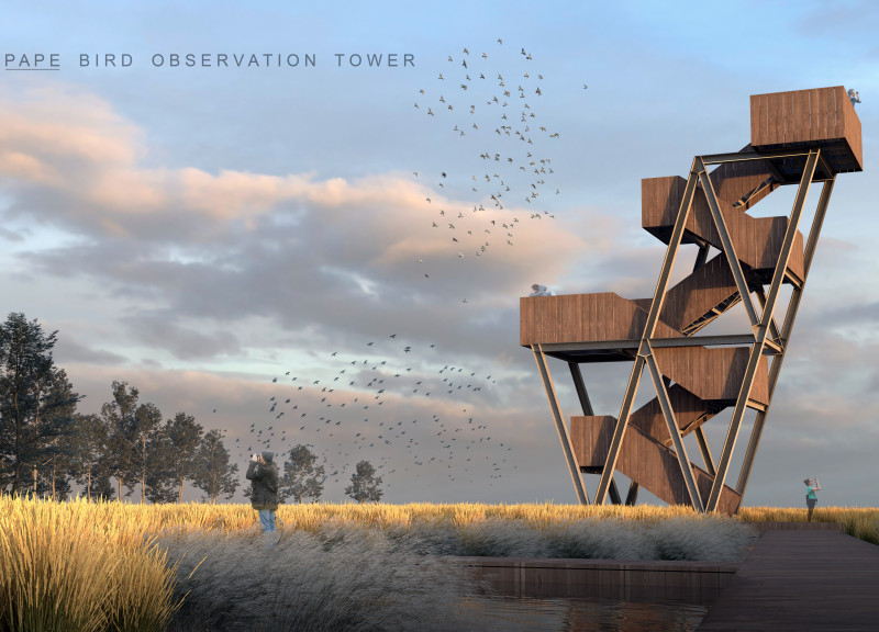 Galvanized Steel Framework Meets Rustic Timber Railings in Eco-Conscious Viewing Platform  