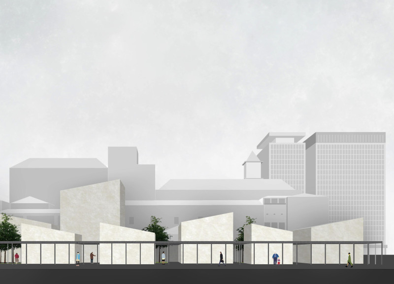 Community Arts Center Emphasizing Translucent Glazing and Integrated Green Spaces