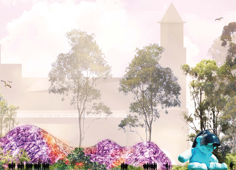 High-Tech Polymer Skin Envelopes Versatile Modular Framework in Urban Community Space