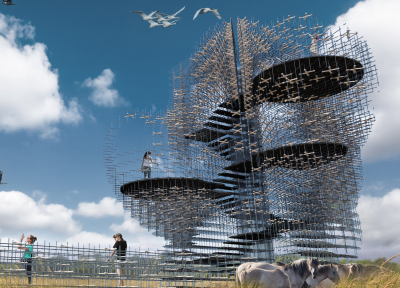 Cantilevered Viewing Platforms Crafted From Sustainable Steel and Timber Panels Embracing Natural Landscapes  