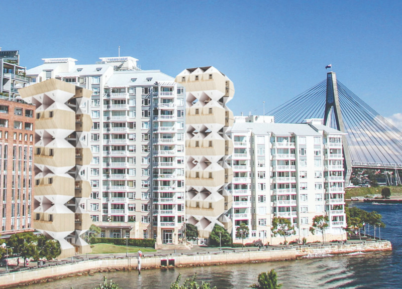 Pyramidal Formations Using Cross-Laminated Timber Panels Create Sustainable Urban Living