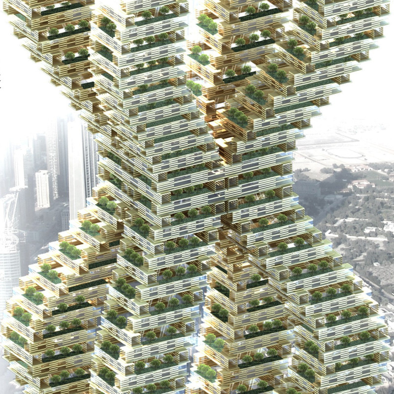 Cable Robotics and Prefabricated Modular Units Shape a Sustainable Vertical Community