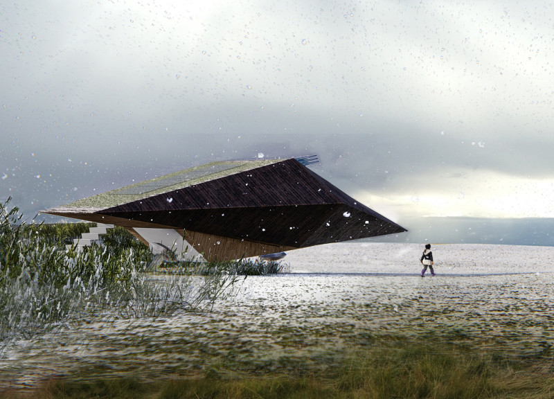 Cantilevered Cabins with Large Glazing and Charred Wood Shingles Nestled in Natural Landscapes