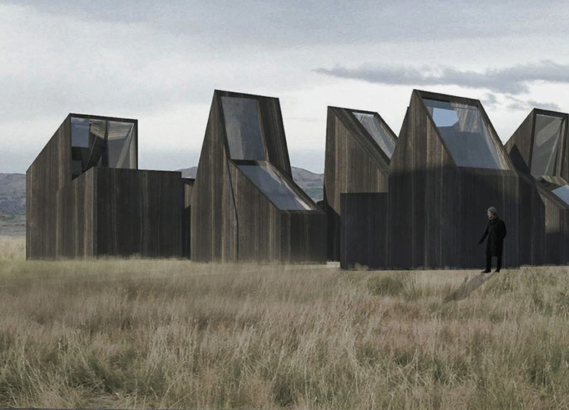 Angled Roofs and Birch Wood Embrace in Sustainable Guest House Design