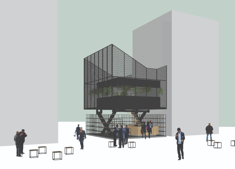 Charred Wooden Shingles and Cross-Laminated Timber Define a Multifunctional Urban Hub  