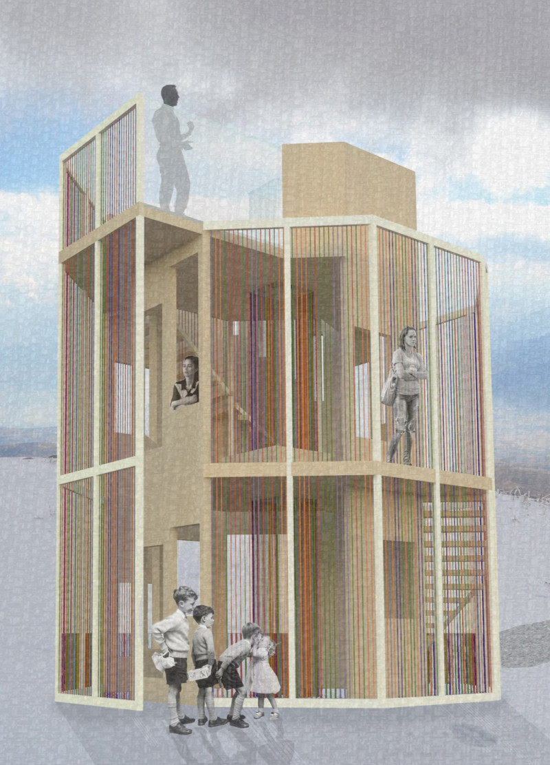Geometric Design Emphasizing Eight-Sided Form Using Prefabricated Panels and Timber Integration for Celestial Observation