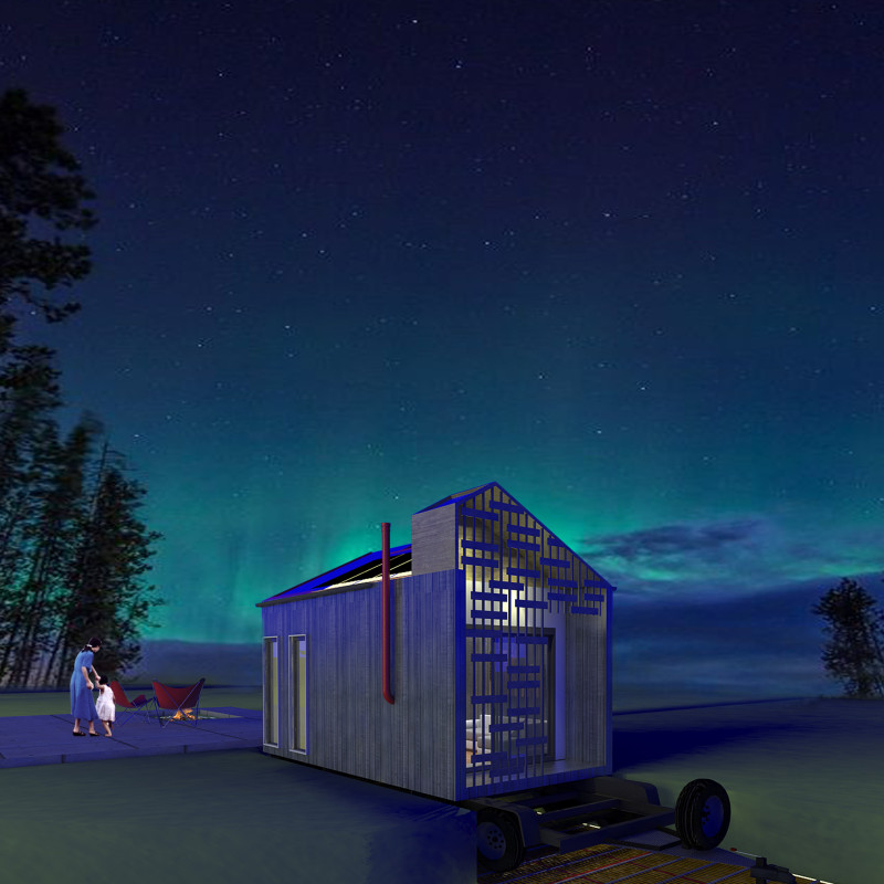 Modular Living Spaces Enhanced by Ashcrete and Mycelium within Iceland's Natural Landscape  