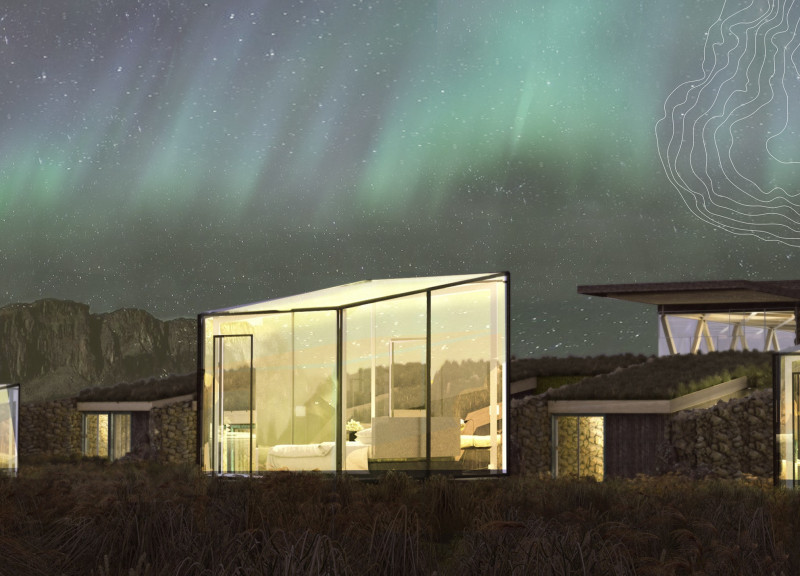 Glass Capsules Nestled Among Natural Stone, Harnessing Geothermal Energy for a Unique Retreat Experience