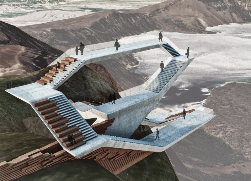 Ahlat Stone Viewing Platforms Crafted From Reinforced Concrete Overlooking Expansive Landscapes