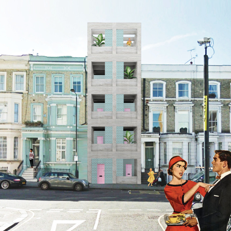 Glazed Brick Facades and Vertical Gardens in Sustainable Urban Housing  