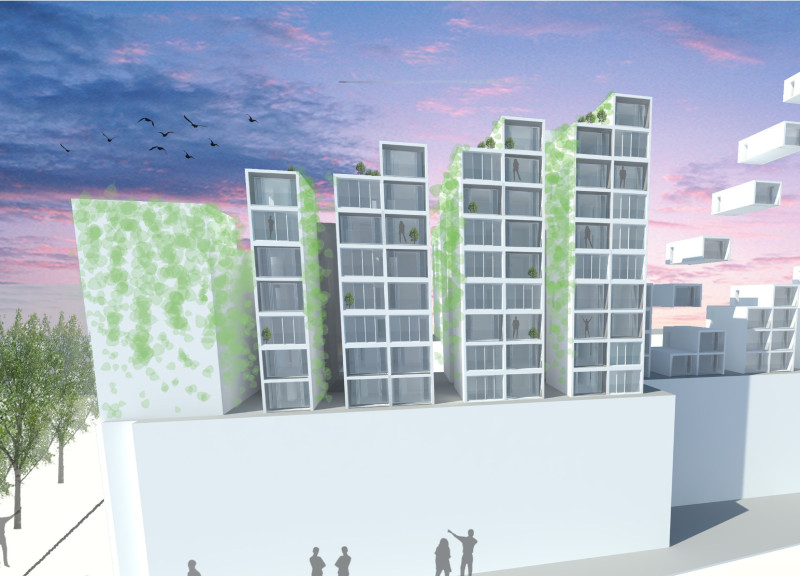 Charred Wooden Shingles and Steel Framing Create Sustainable Urban Housing Solutions