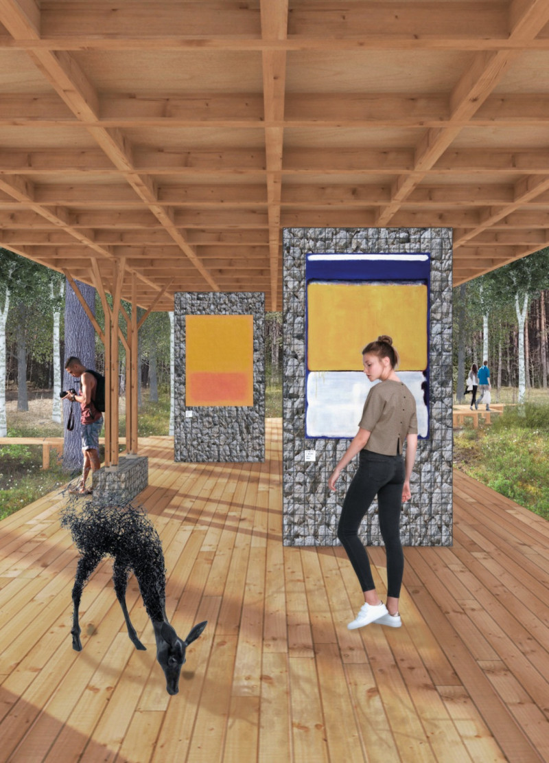 Natural Stone and Pine Wood Integrate Into a Visitor Center Designed for Habitat Education and Recreation
