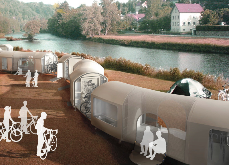 Modular Units Crafted From Recycled PET and Sustainable Timber to Enhance Urban Cycling Infrastructure