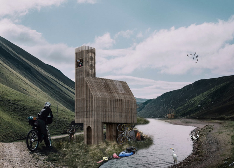 Elevated Shelter Crafted from Timber and Polycarbonate Along the Scenic EuroVelo Route  